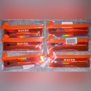 NEW 6 Pack Maven Pro Artistry Makeup Brush Bundle,Reusable Bag, Cruelty Free